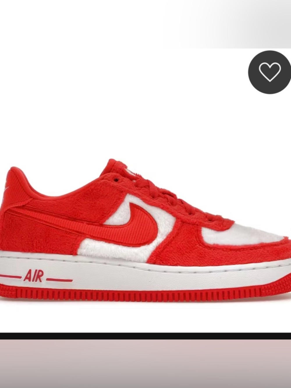 Nike Air Force 1 Low Valentine's Day Fleece sneakers Fuzzy